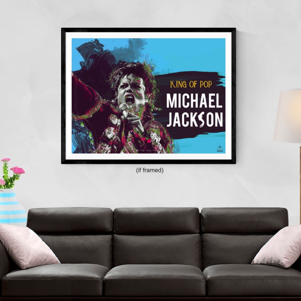 Michael Jackson Poster King of Pop Print (24x18)